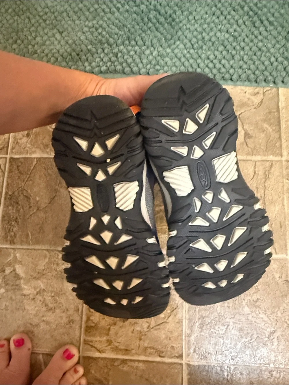 KEEN Kids Navy, Gray and Orange Zip-Front Outdoor Boots